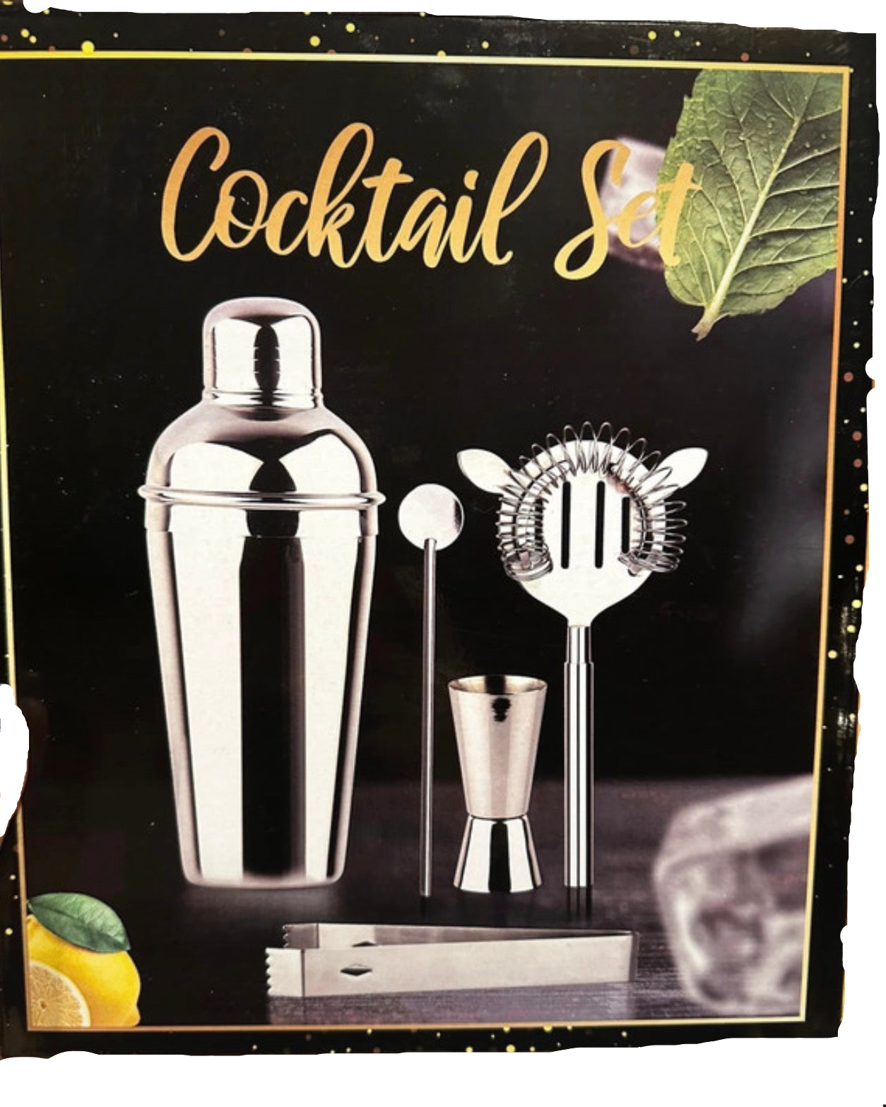 cocktailset 5delig rvs